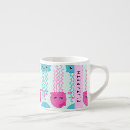 Kwallen Patroon, Leuke kwal, Zee, Jouw naam Espresso Kop
