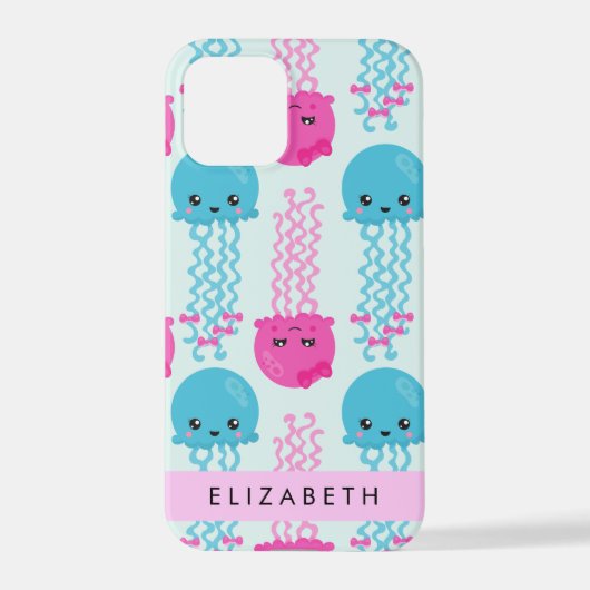 Kwallen Patroon, Leuke kwal, Zee, Jouw naam iPhone Hoesje (Achterkant)