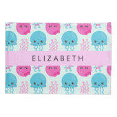 Kwallen Patroon, Leuke kwal, Zee, Jouw naam Kussensloop (Achterkant)