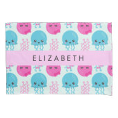 Kwallen Patroon, Leuke kwal, Zee, Jouw naam Kussensloop (Voorkant)