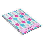 Kwallen Patroon, Leuke kwal, Zee, Jouw naam Notitieboek (Rechterzijde)