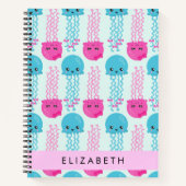 Kwallen Patroon, Leuke kwal, Zee, Jouw naam Notitieboek (Voorkant)