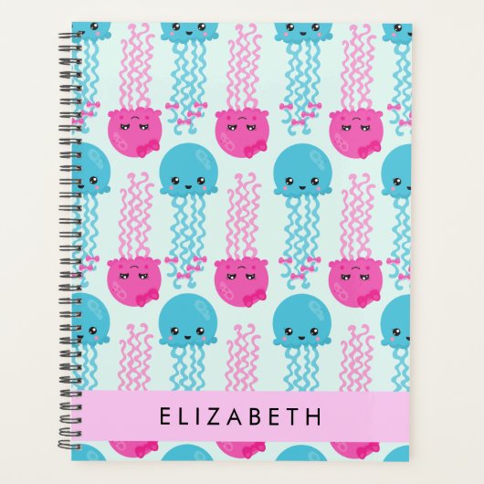 Kwallen Patroon, Leuke kwal, Zee, Jouw naam Planner (Voorkant)