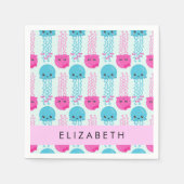 Kwallen Patroon, Leuke kwal, Zee, Jouw naam Servet (Voorkant)