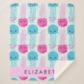 Kwallen Patroon, Leuke kwal, Zee, Jouw naam Sherpa Deken (Voorkant)