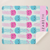 Kwallen Patroon, Leuke kwal, Zee, Jouw naam Sherpa Deken (Voorkant (horizontaal))