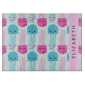 Kwallen Patroon, Leuke kwal, Zee, Jouw naam Snijplank (Voorkant)