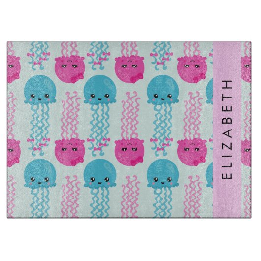 Kwallen Patroon, Leuke kwal, Zee, Jouw naam Snijplank (Voorkant)