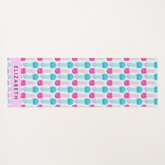 Kwallen Patroon, Leuke kwal, Zee, Jouw naam Yogamat (Achterkant (horizontaal))