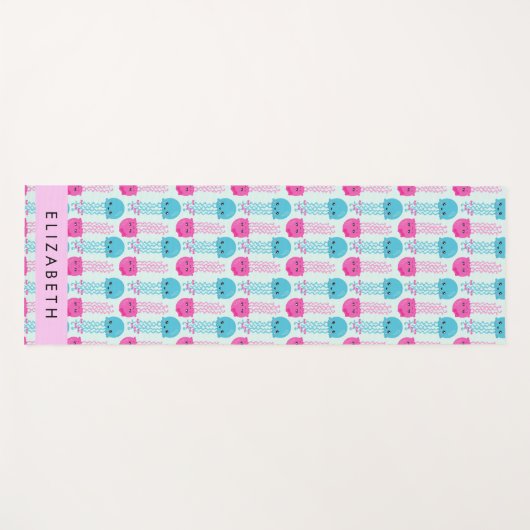 Kwallen Patroon, Leuke kwal, Zee, Jouw naam Yogamat (Voorkant (horizontaal))