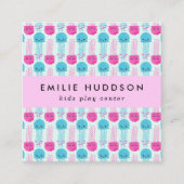 Kwallen Patroon, Play Center, Activity Center Vierkante Visitekaartje (Voorkant)