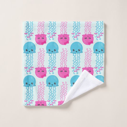 kwallen Patroon, schelvis, Zeeen Bad Handdoek (Wasdoekje)