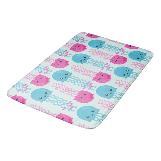 kwallen Patroon, schelvis, Zeeen Badmat (Gekanteld)