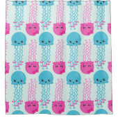 kwallen Patroon, schelvis, Zeeen Douchegordijn (Voorkant)