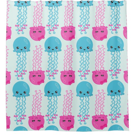 kwallen Patroon, schelvis, Zeeen Douchegordijn (Voorkant)