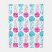 kwallen Patroon, schelvis, Zeeen Fleece Deken (Voorkant)