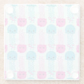 kwallen Patroon, schelvis, Zeeen Glazen Onderzetter (Achterkant)