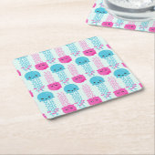 kwallen Patroon, schelvis, Zeeen Kartonnen Onderzetters (Schuin)