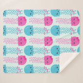 kwallen Patroon, schelvis, Zeeen Sherpa Deken (Voorkant (horizontaal))