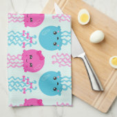 kwallen Patroon, schelvis, Zeeen Theedoek (Quarter Fold)