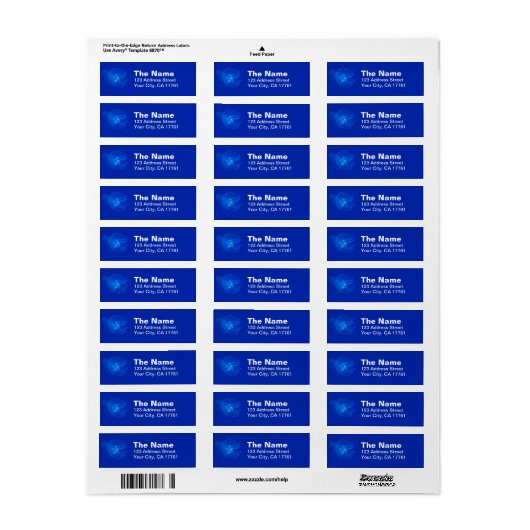 Kwallen retouradreslabels etiket (Full Sheet)