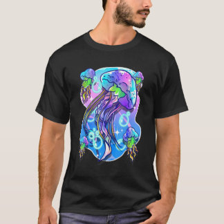 Kwallen Retro Marine Life Kwallen T-shirt