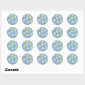 Kwallen spelen Ukelele Sticker in blauw (Vel)