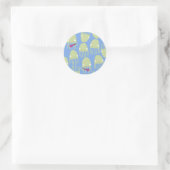 Kwallen spelen Ukelele Sticker in blauw (Tas)