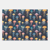 Kwallen, Ster & Diverse Vissoorten Zee Thema Inpakpapier Vel (Voorkant)