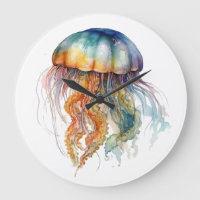 Kwallen van Rainbow Tides: Watercolor Kunst