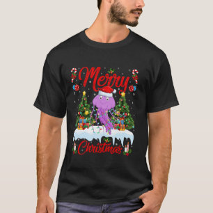 Kwallen Vrolijke Kerstboom Verlichting Santa Jell T-shirt