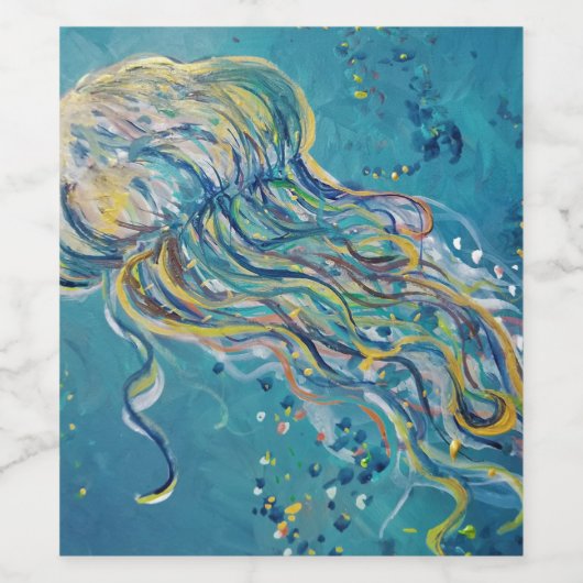 kwallen wijn etiket (Enkel label)