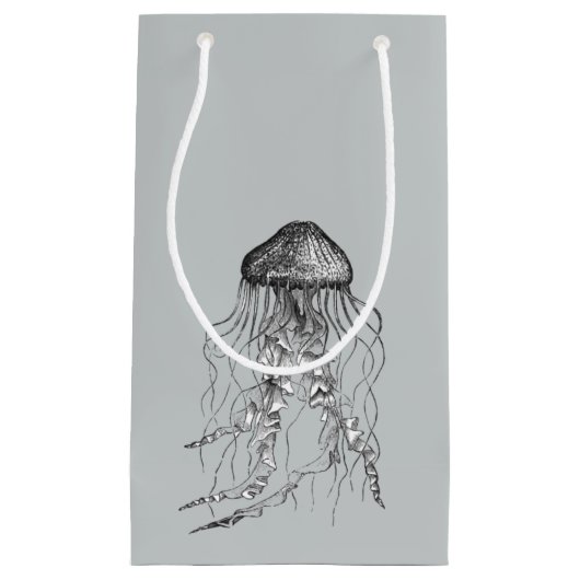 Kwallen Zwart en Wit Potlood Tekening Schets Klein Cadeauzakje (Voorkant)