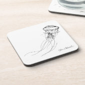 kwallen zwart-wittekening onderzetter (Linkerzijde)