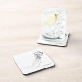 kwallen zwart-wittekening onderzetter (Rechterzijde)