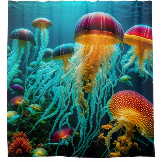 kwallenbende douchegordijn (Voorkant)