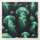 kwallengloed glazen onderzetter (Voorkant)