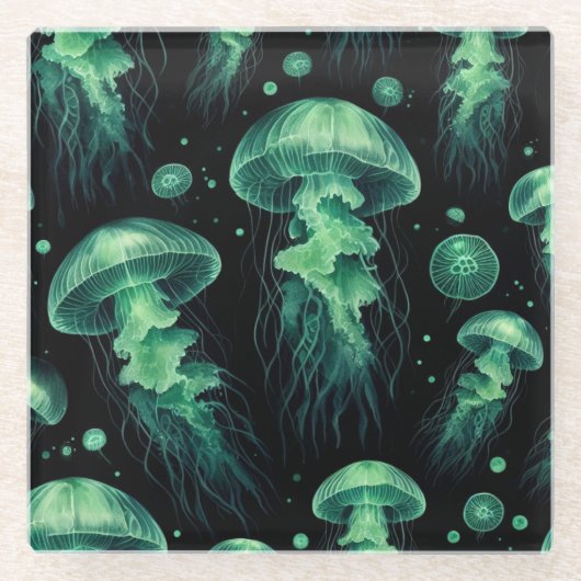 kwallengloed glazen onderzetter (Voorkant)