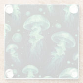 kwallengloed glazen onderzetter (Achterkant)