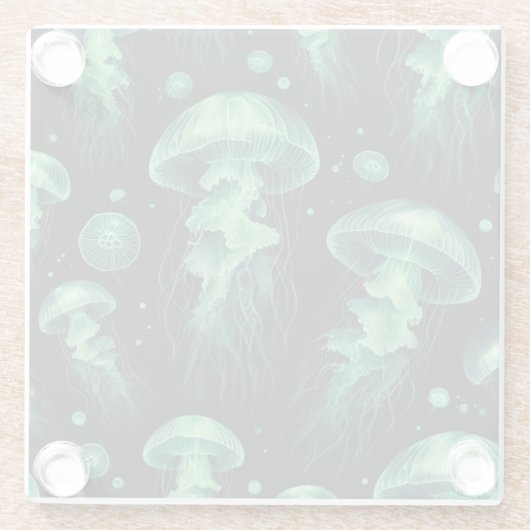 kwallengloed glazen onderzetter (Achterkant)