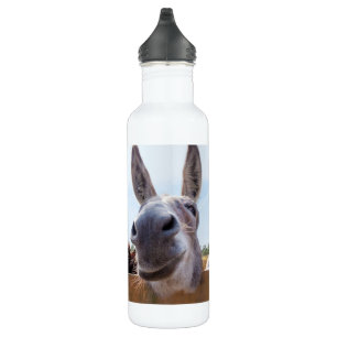Kwalsen van Donkey met een Gekke glazen waterfles Waterfles
