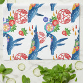 Kwalvispatroon van de soort Okianawan bingata Theedoek (Gevouwen)