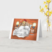 Kwam de kip of de eieren de eerste keer? Funny Gif Kaart (Gele Bloem)