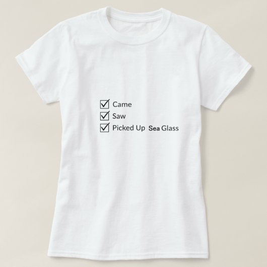 Kwam. Zag. Zee Glas Opgeraapt - Dames T-shirt (Design voorkant)