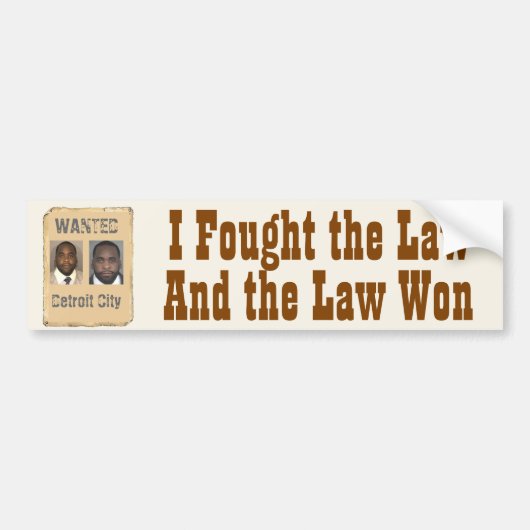 Kwame - Ik vond de wet Bumpersticker (Voorkant)