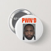 Kwame Kilpatrick: PWN'D Ronde Button 5,7 Cm (Voorkant /achterkant)
