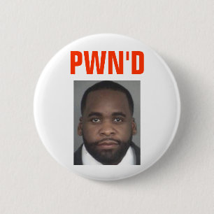 Kwame Kilpatrick: PWN'D Ronde Button 5,7 Cm