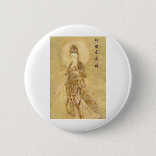Kwan Yin The Goddess of Compassion Ronde Button 5,7 Cm (Voorkant)