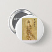 Kwan Yin The Goddess of Compassion Ronde Button 5,7 Cm (Voorkant /achterkant)