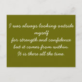 Kwantitatief Briefkaart - zelfvertrouwen (Voorkant)